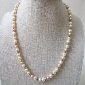 Multi Color Cultured Pearl Necklace